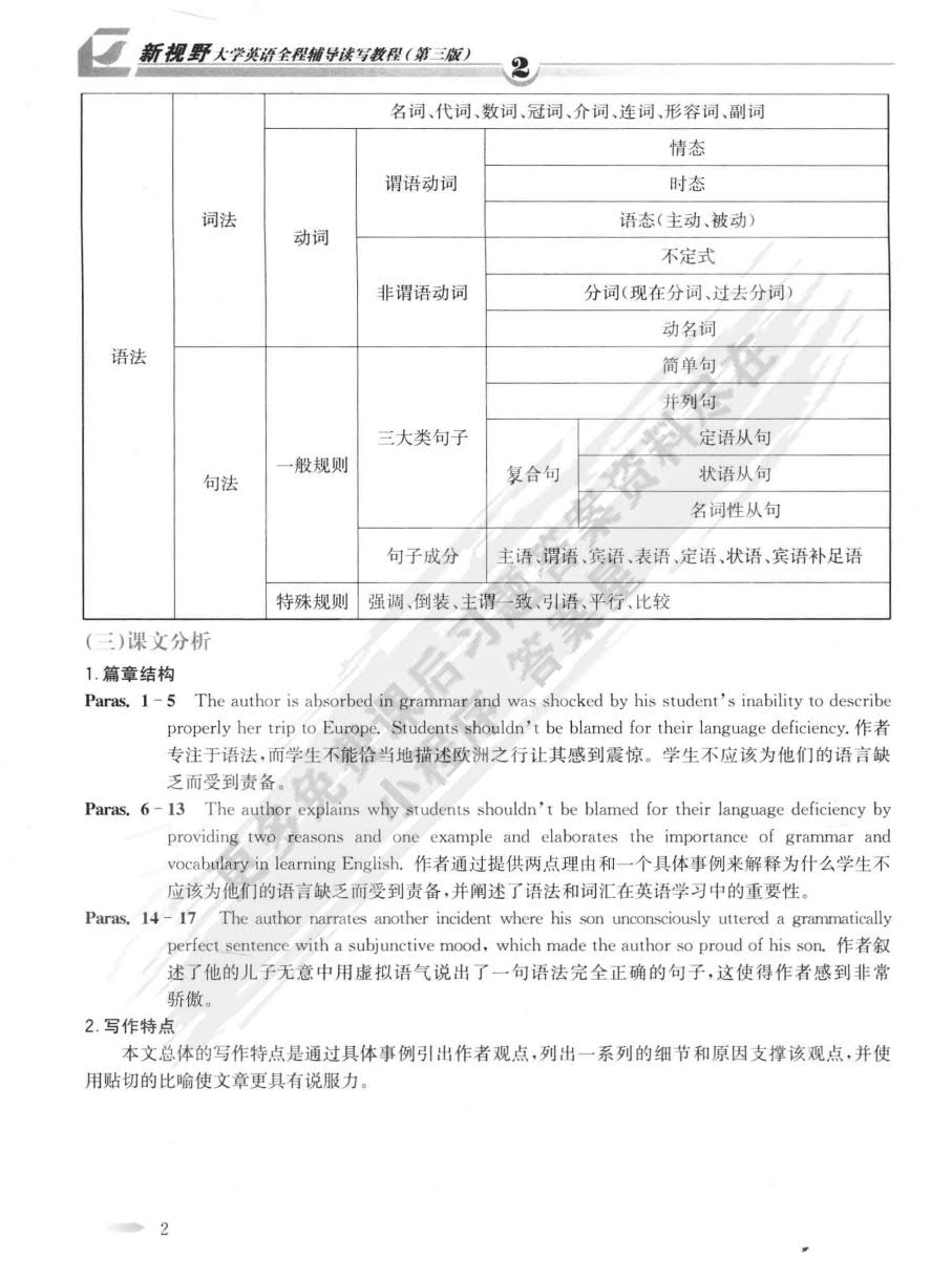 新视野大学英语2第三版读写教程