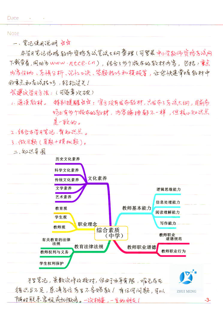 教资综合素质（中学）