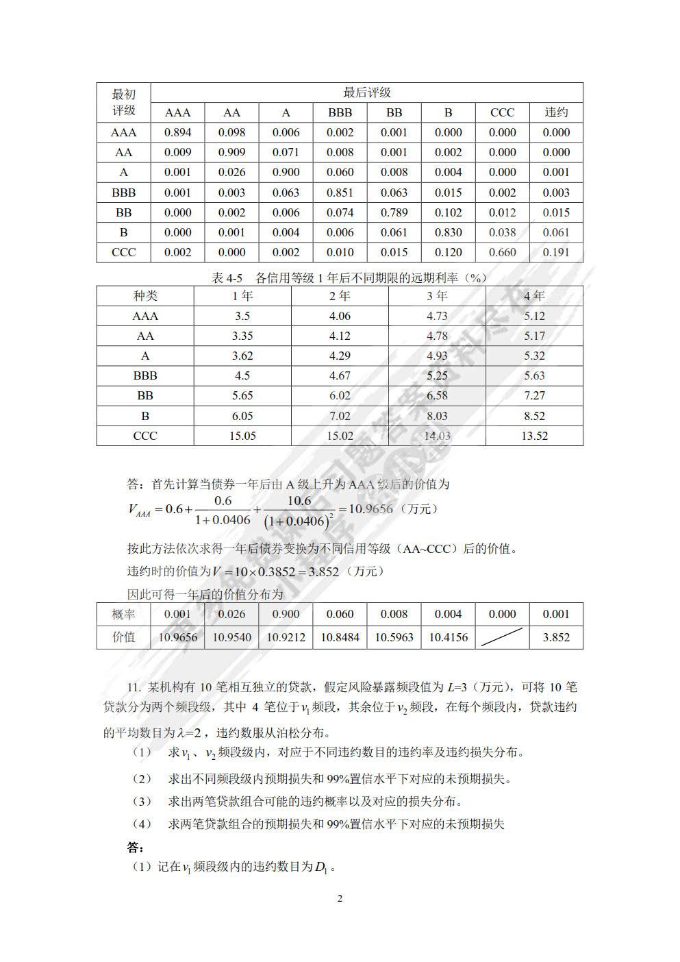 金融风险管理（第二版）