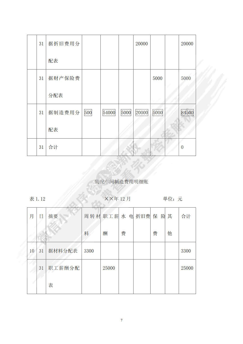 成本会计案例与实训（第六版）