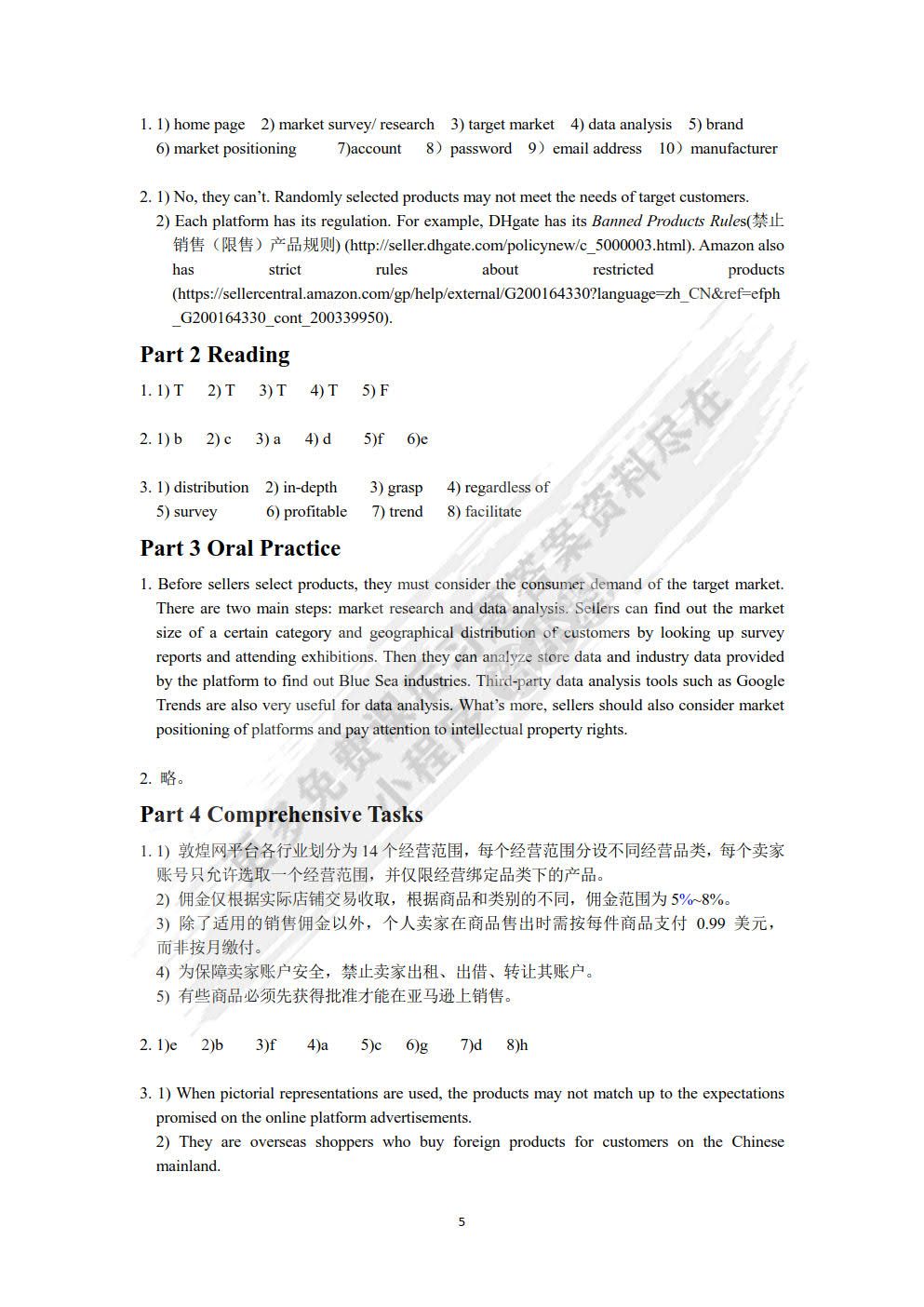 跨境电商实用英语