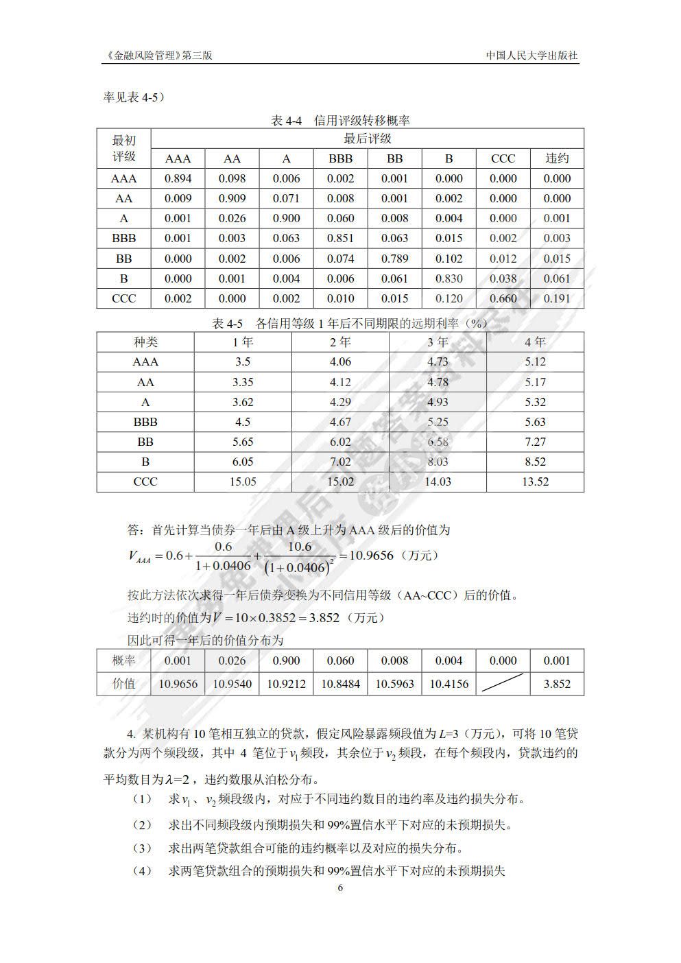 金融风险管理（第三版）