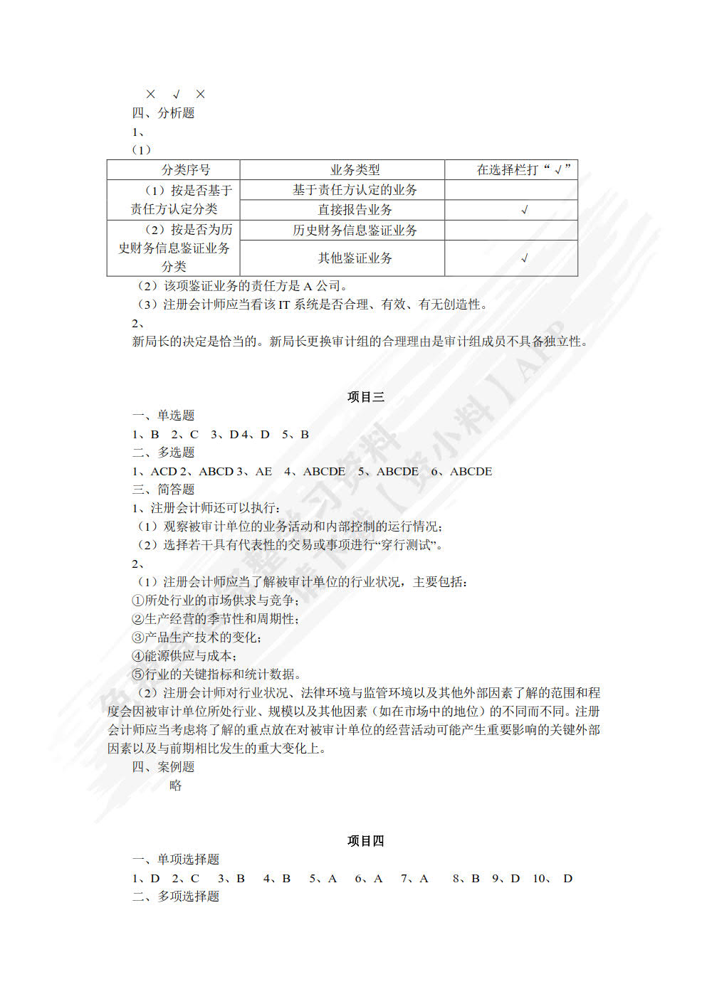 审计基础与实务 第四版 