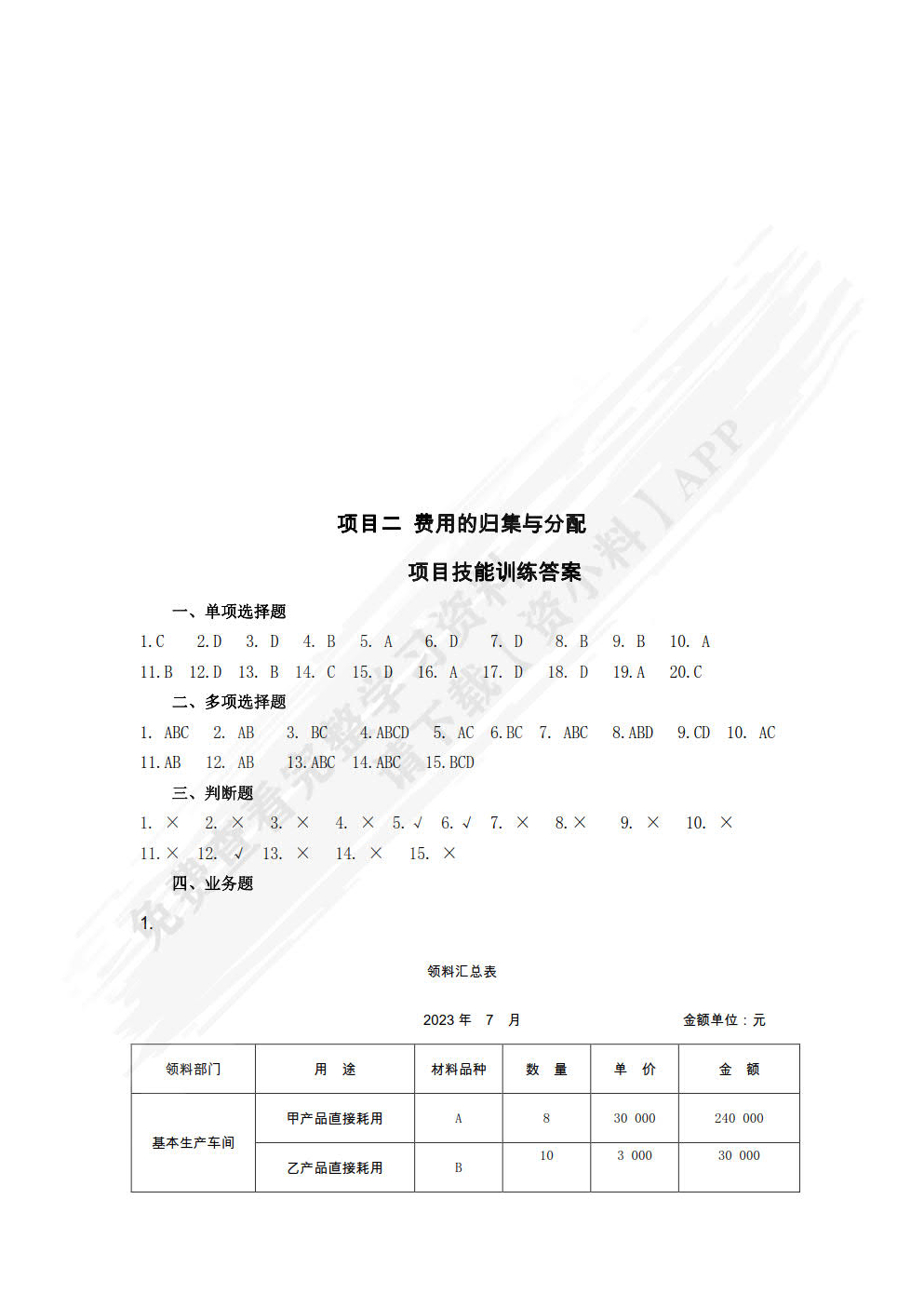 成本核算与管理(第二版)
