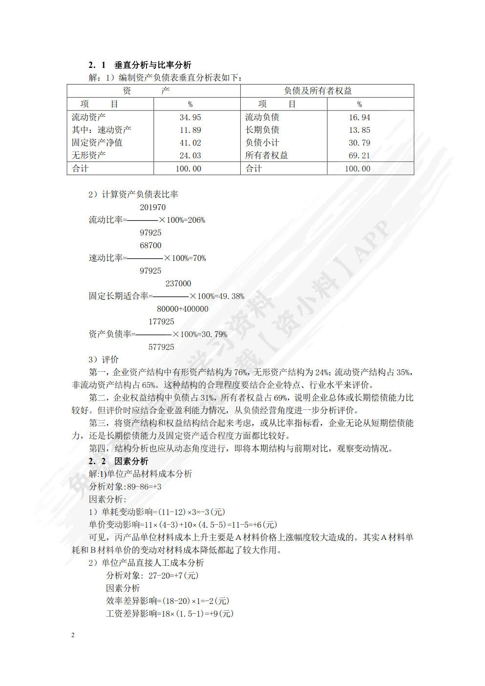 财务分析