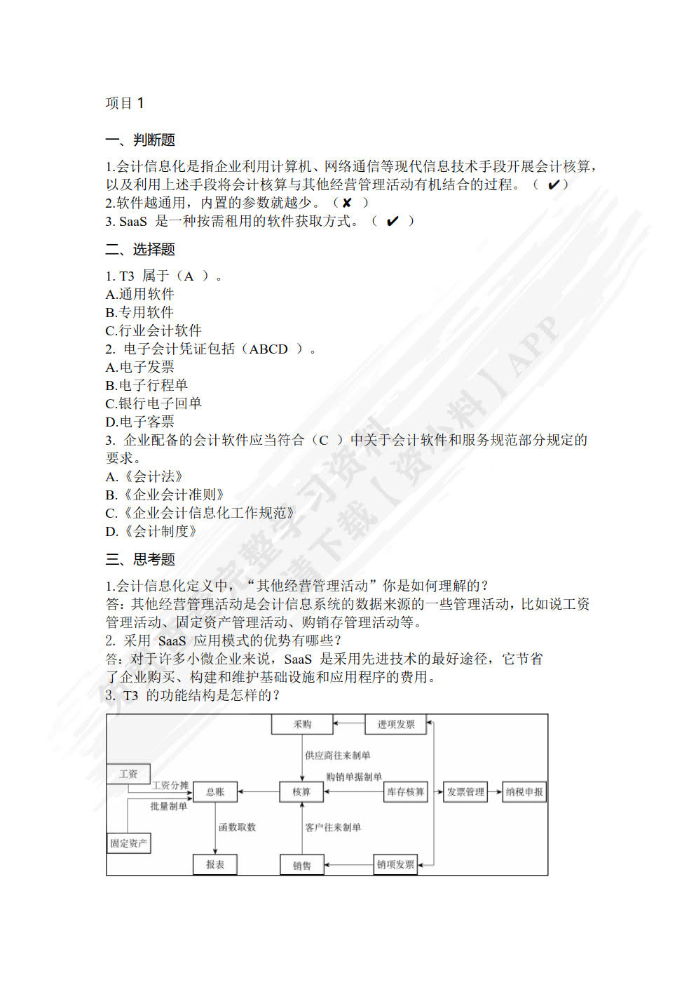 会计信息化应用(T3财税云平台)