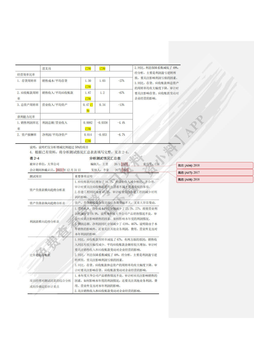 审计实训教程第四版