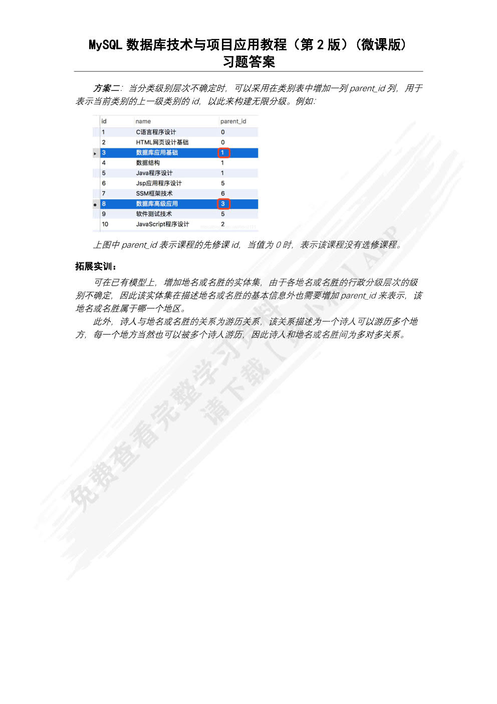 MySQL数据库技术与项目应用教程（微课版 第2版）