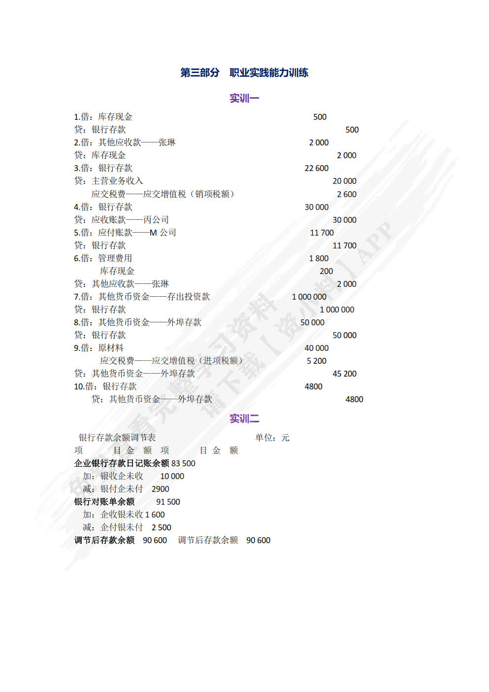 财务会计习题与实训（第二版）