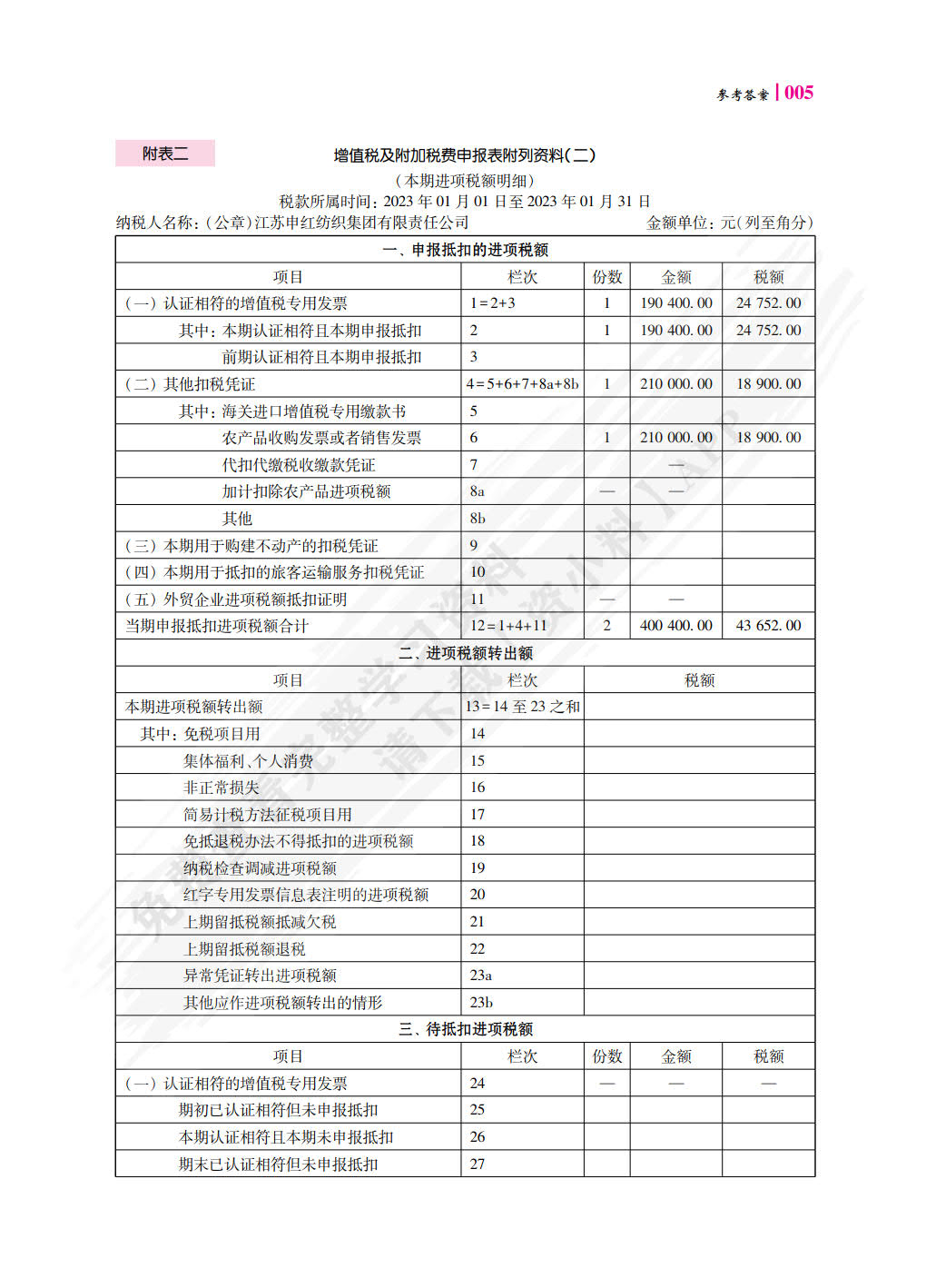 税费计算与申报职业能力训练（第二版）