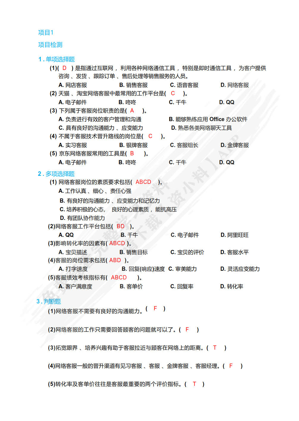 网络客户服务实务(第3版)