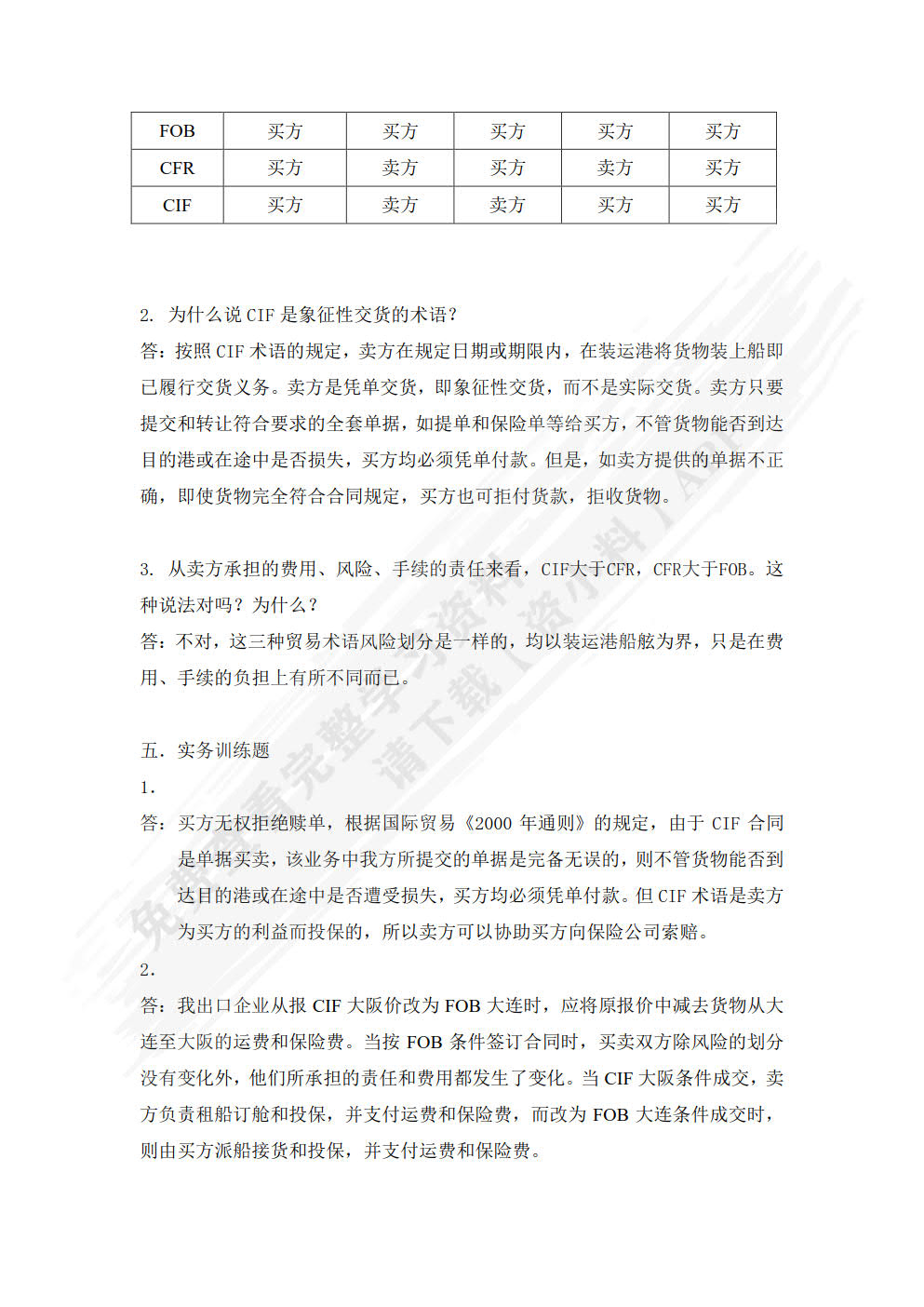 国际贸易基础与实务