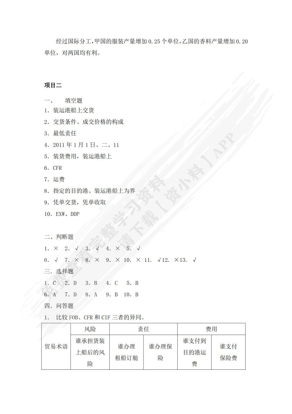 国际贸易基础与实务