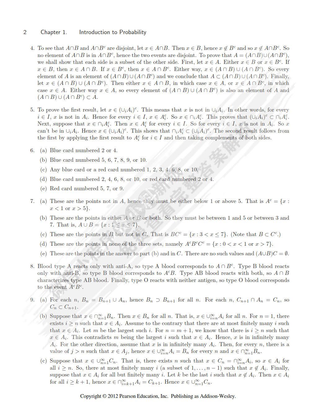 概率统计（英文版&middot;第4版）