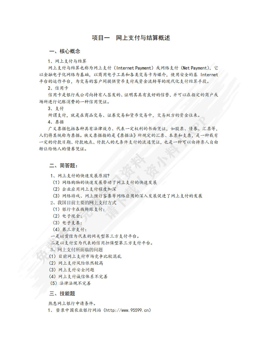 网上支付与结算（第四版）