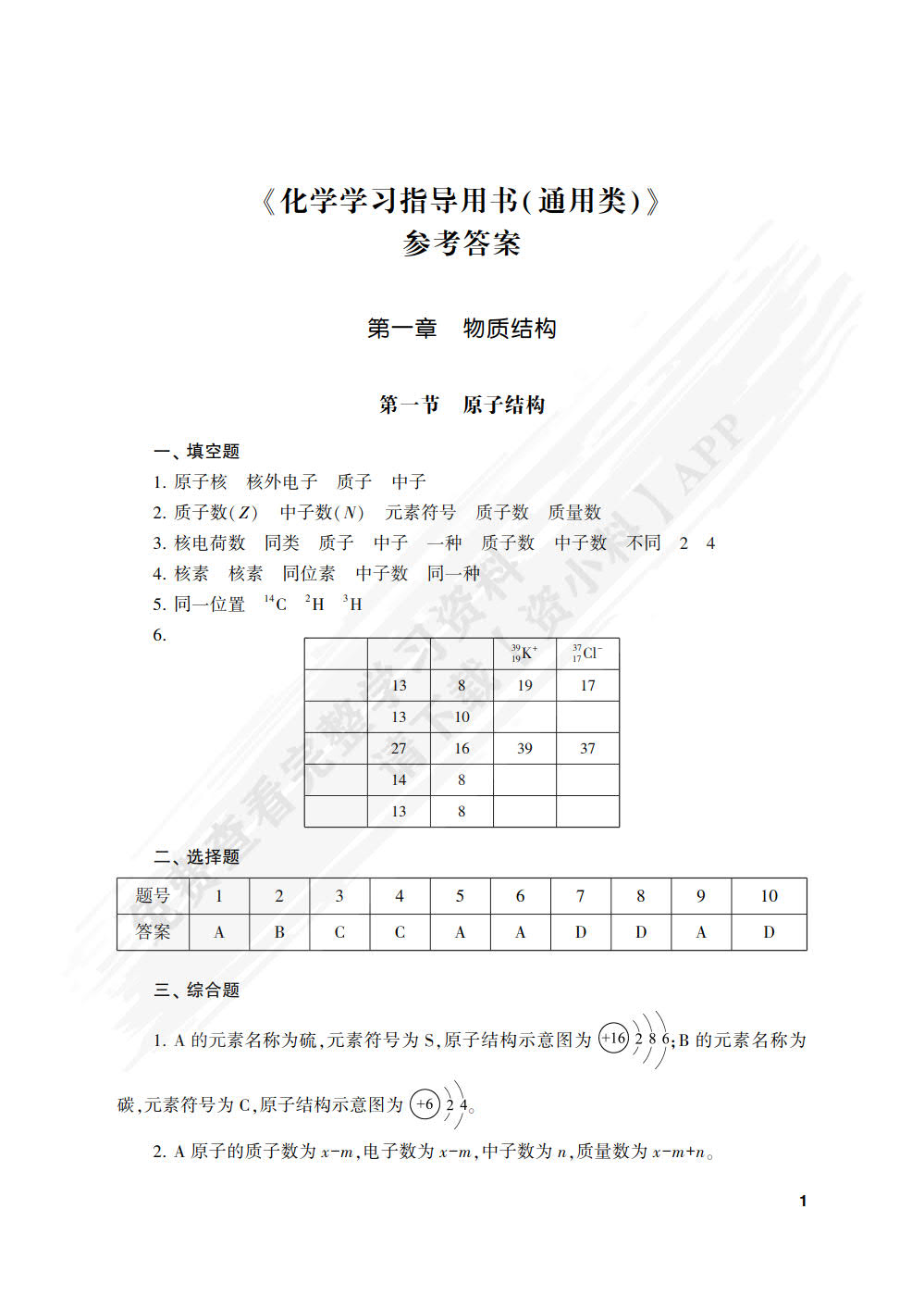 化学学习指导用书(通用类)