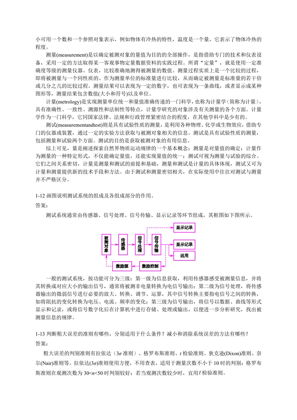 测试技术与传感器：基础与应用