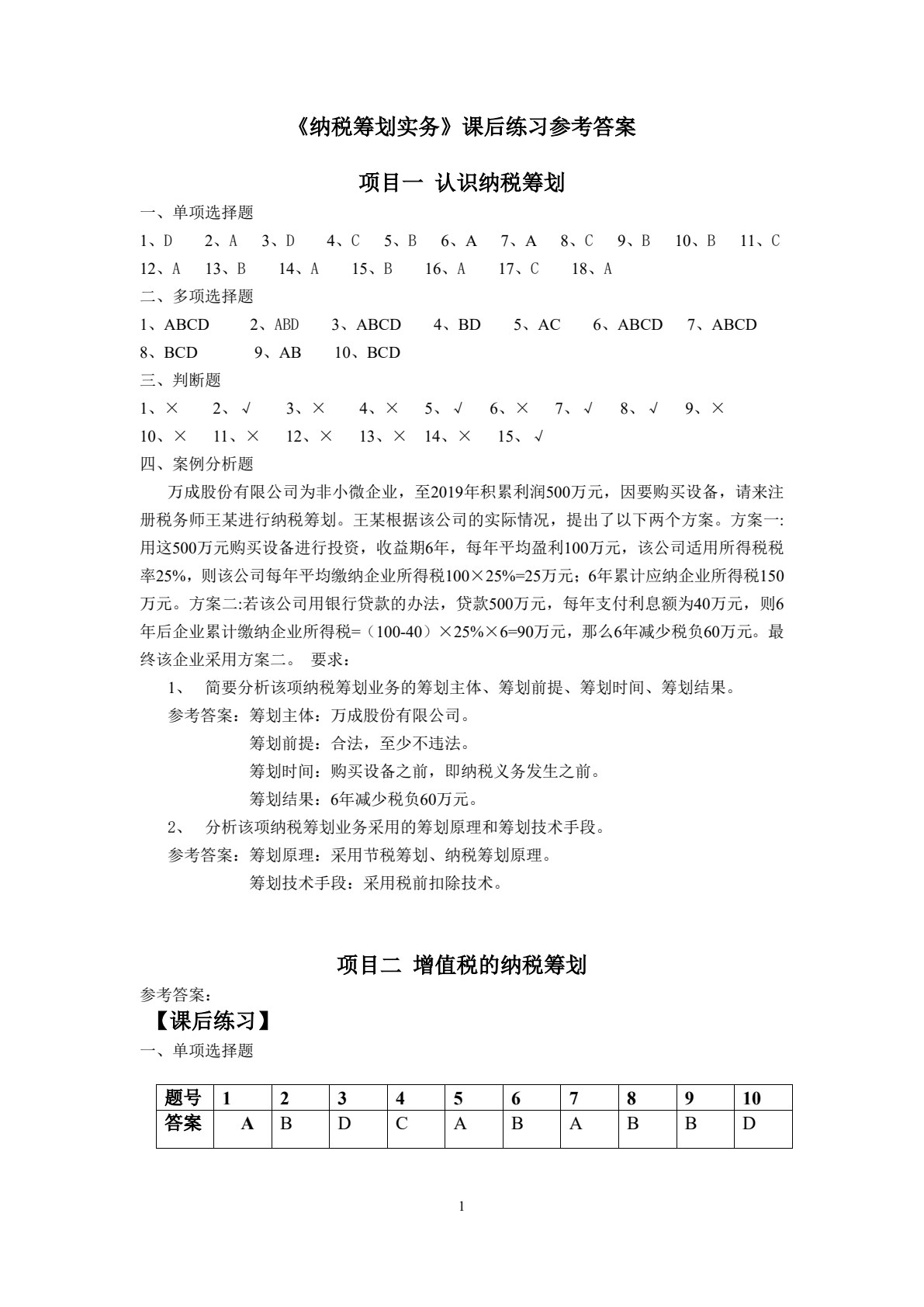 纳税筹划实务（第3版）