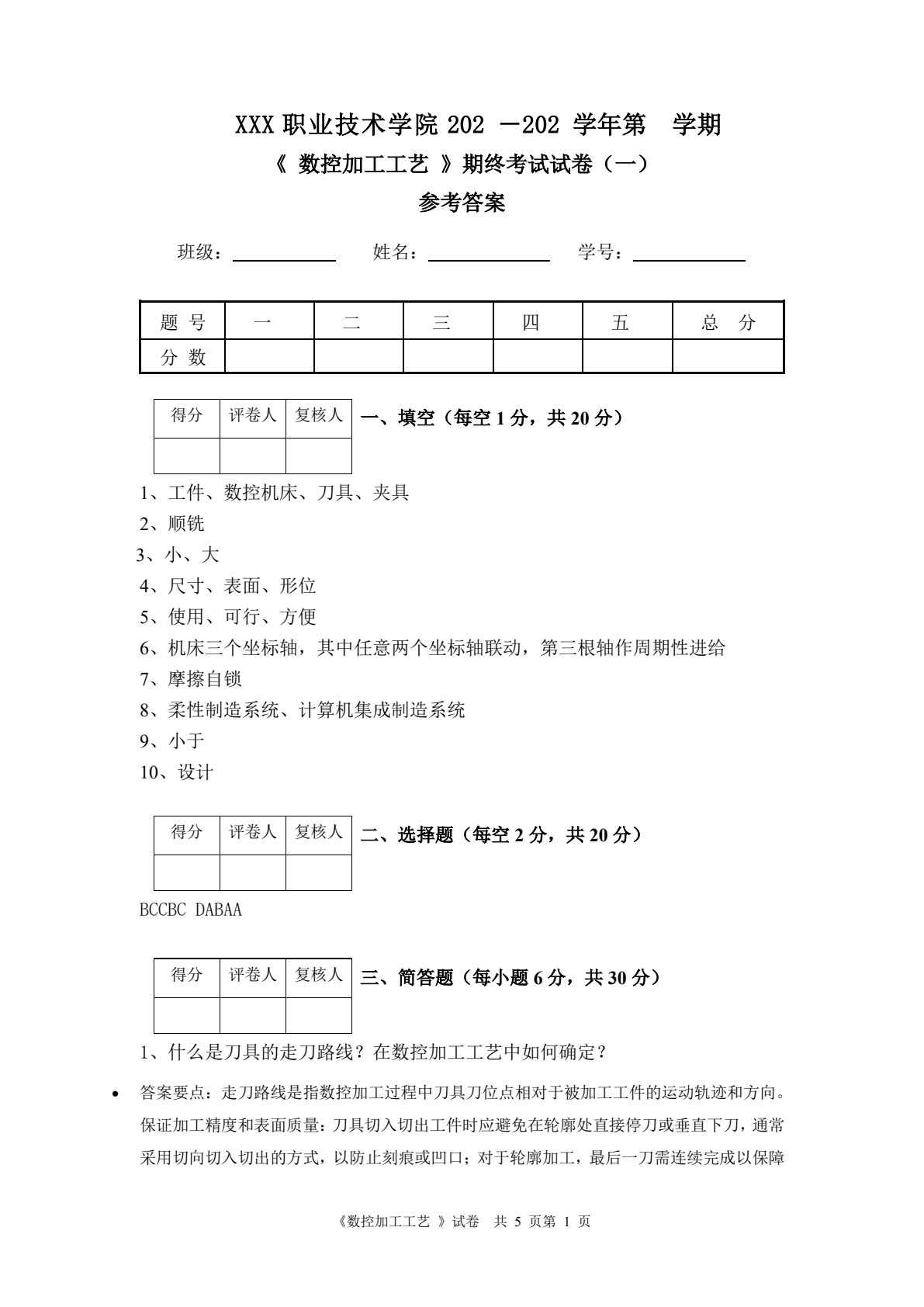 数控加工工艺