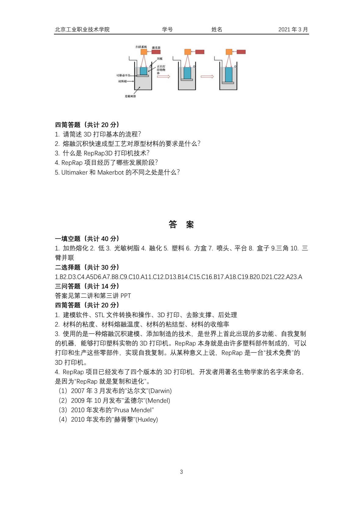 3D打印机组装与调试