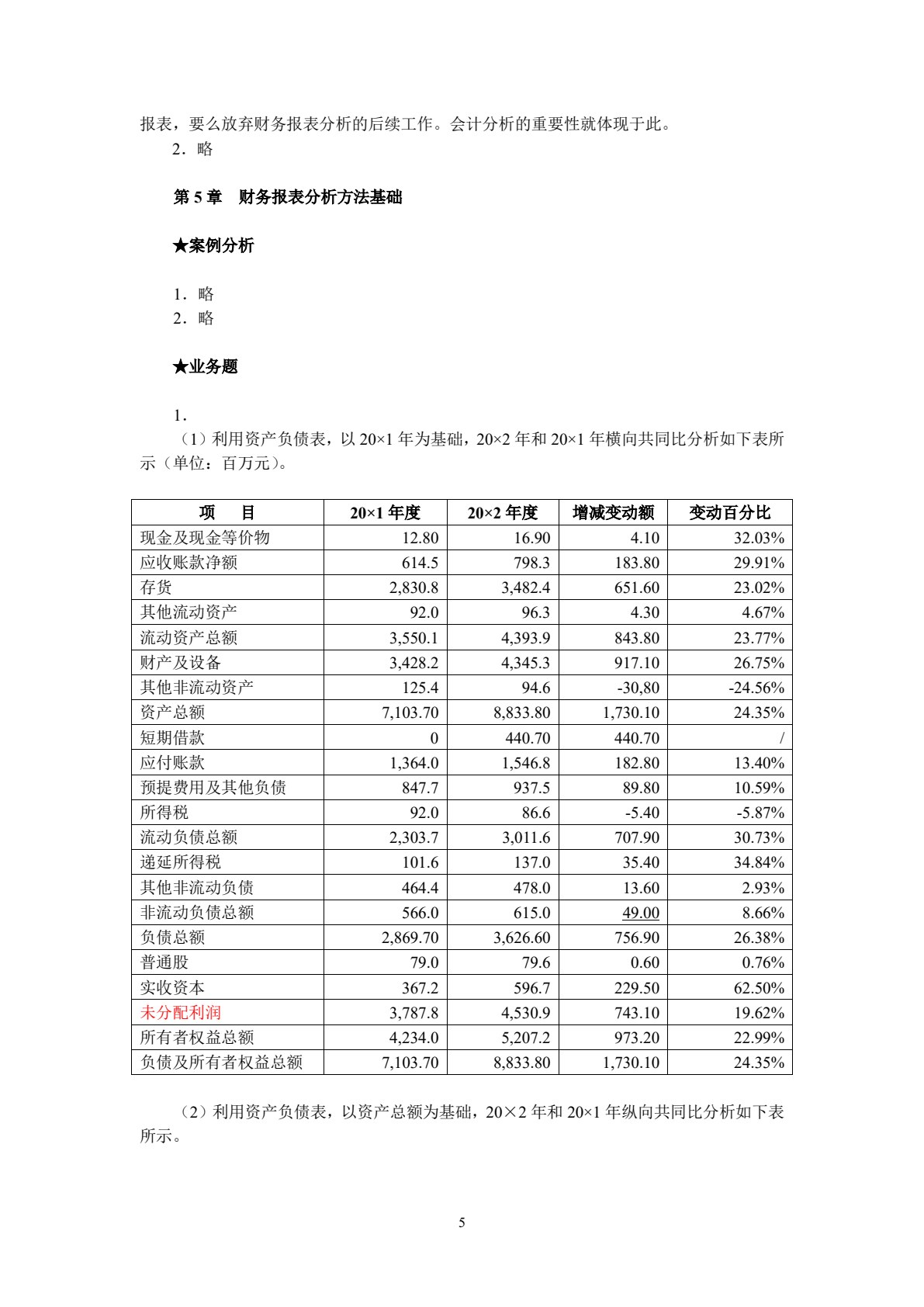 财务报表分析（第五版）