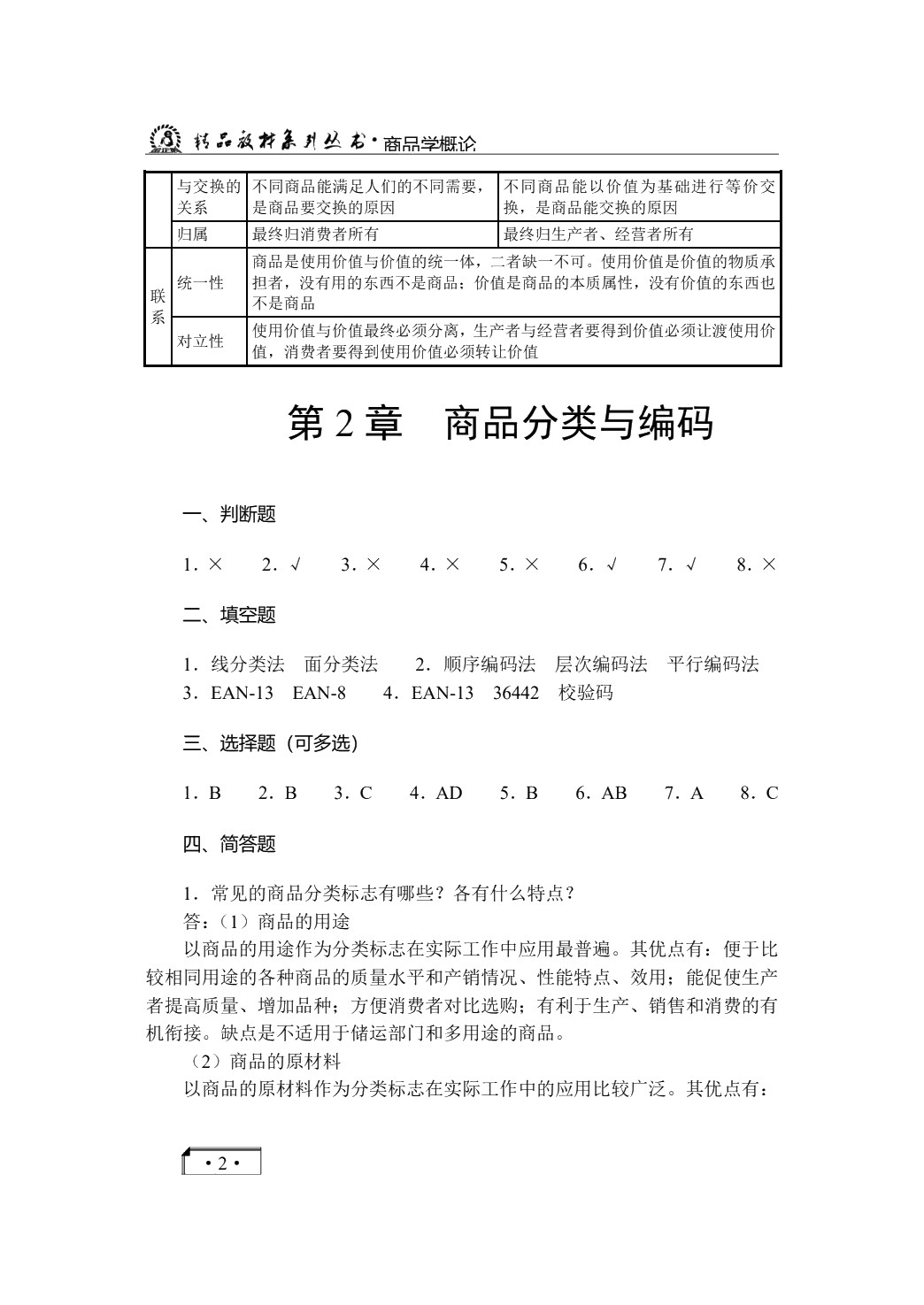 商品学概论