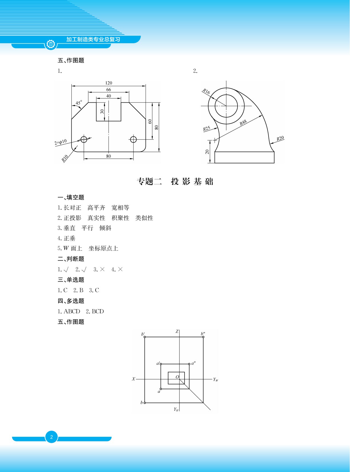 加工制造类专业总复习