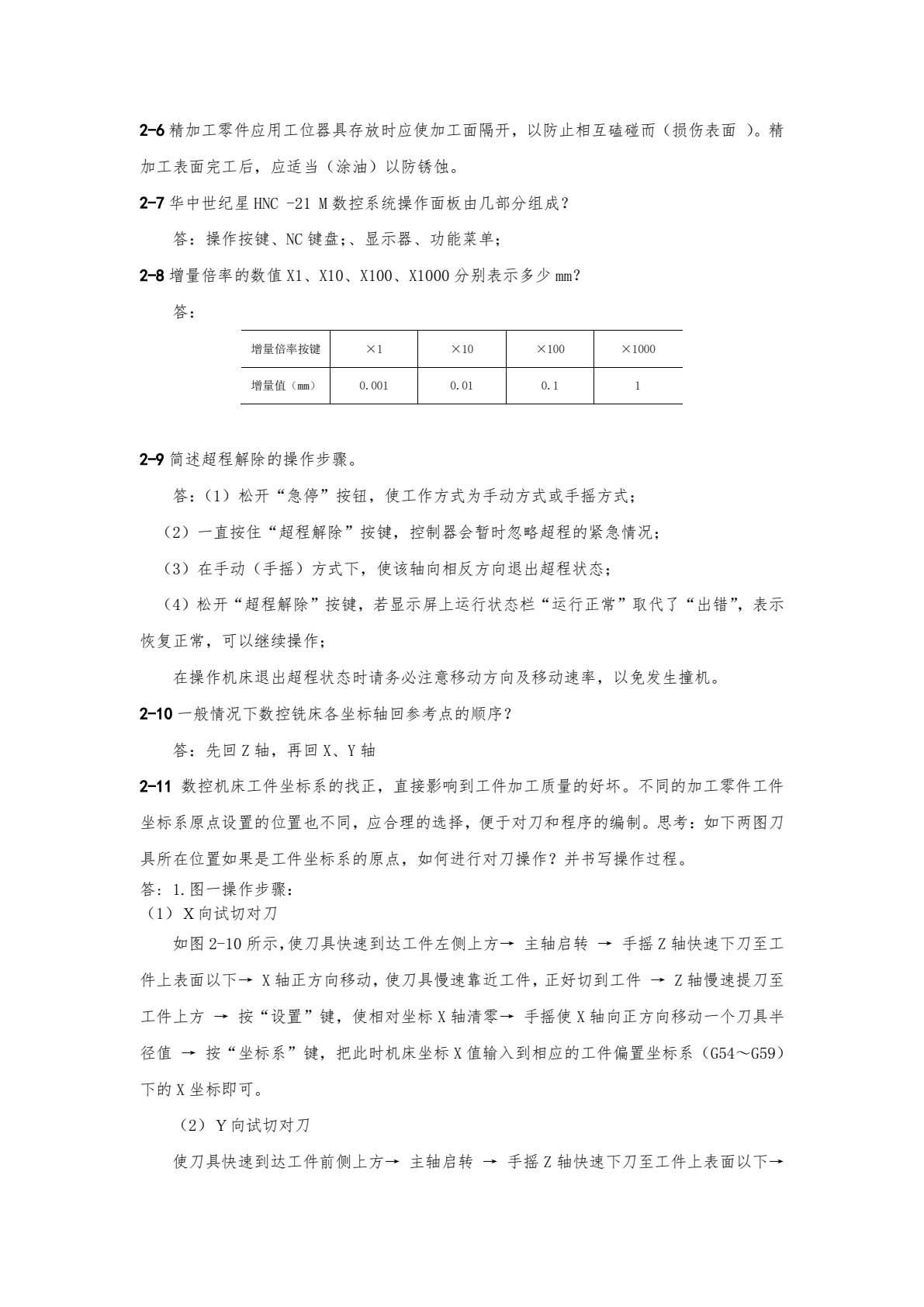 数控铣床加工与编程（华中）