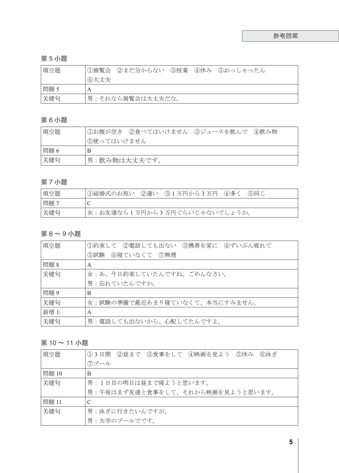 高考日语真题 听力新练（下）