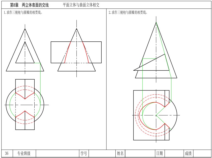 画法几何与土木建筑制图习题集 第2版